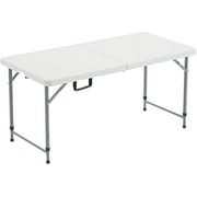 Zengpin 4 Foot Foldable/Folding Table Heavy Duty, Durable and Portable for Dining Picnic and Party, No Assembly Required, Versatile and Practical, Stylish and Elegant
